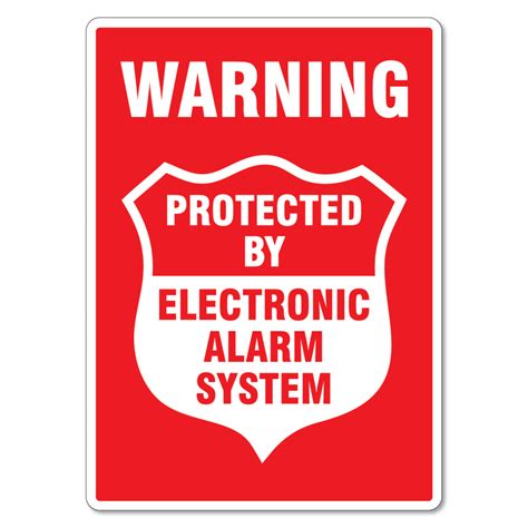 alarm sign warning protected  electronic alarm  signmaker