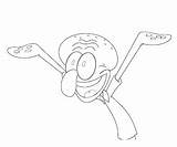 Squidward sketch template