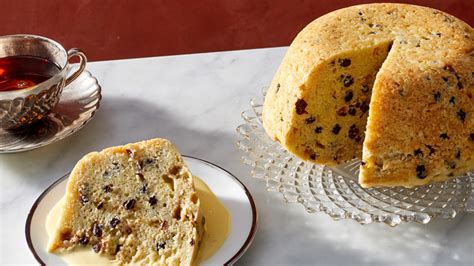 spotted dick with brandied currants
