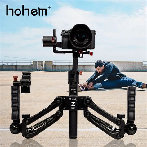 hohem isteady gear  axis handheld gimbal stabilizer spring dual handle  dslr mirroless