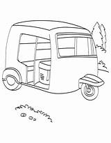 Rickshaw Auto Coloring Drawing Pages Printable Sketch Kids Colouring Bestcoloringpages Clip Sheets Paintingvalley Activities Preschool Drawings Choose Board Template Explore sketch template