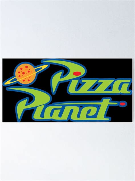 pizza planet pizza poster  kazucrack redbubble