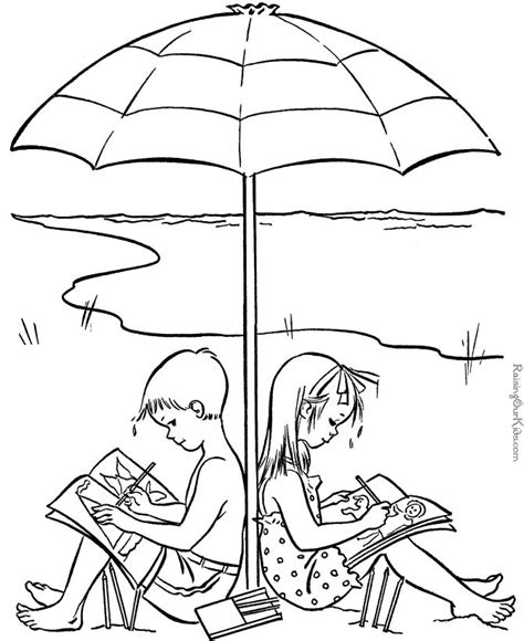 coloring page beach coloring pages summer coloring pages