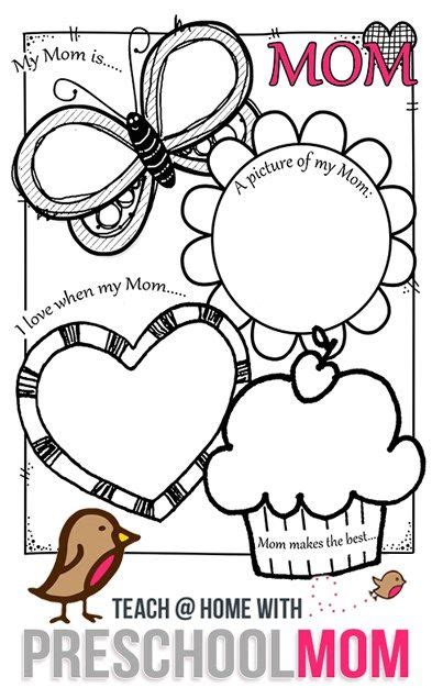 preschoolers mothers day card printable mothers day crafts