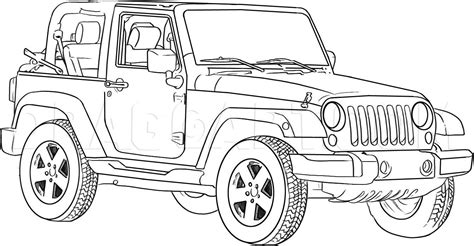 pin  jeep drawing