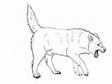 Wolf Angry Lineart Drawing Coloring Snarling Template Life Getdrawings sketch template