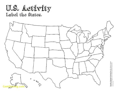 united states map blank numbered  united states map printable