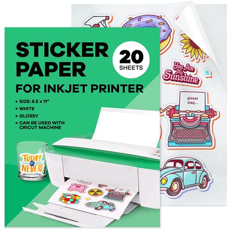 buy sticker paper  inkjet printer glossy sticker paper  sheets