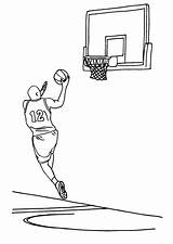 Basketbal Baloncesto Ausmalbilder Joueur Dunk Malvorlage Colorier Hugolescargot Ball Animaatjes Partager Choisir Tableau Stimmen Coloriages sketch template