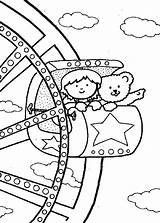 Coloring Pages Carnival Wheel Ferris Fair Food Rides State Watching Kids Printable Color Fun Print Getcolorings Little Popular sketch template