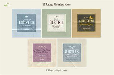 photoshop labels  styles objects  creative market