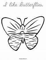 Coloring Butterflies Cursive Built California Usa sketch template