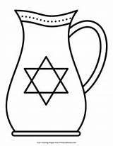 Pitcher Hanukkah Coloring Oil Pages Pdf Primarygames sketch template