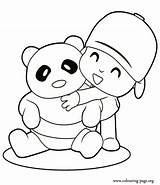 Pocoyo Pandas Oso Dibujo Osos Kolorowanki Dzieci Bambu Grandes Hugging Stampare Dibujosfaciles Desenhos Colorir sketch template