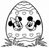 Easter Coloring Pages Minnie Egg Mickey Mouse Printable Disney Drawing Kids Color Valentine Blank Templates Eggs Draw Coloringkids Info Designs sketch template