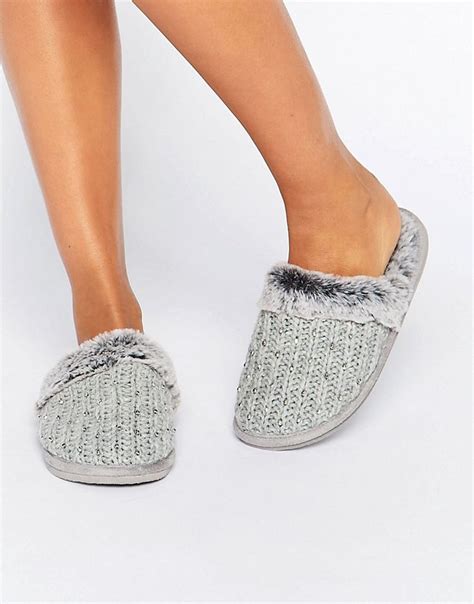 asos river island knitted slipper  knitted slippers slippers knitted