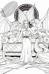 Daenerys Targaryen Braga Khaleesi Commission Comic Blank Designlooter Comicartfans sketch template