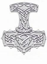 Hammer Thor Mjolnir Norse Thors Symbole Wikinger Martillo Celtic Marteau Nordische Tatouage Mythologie Keltische Vorlagen Mjölnir Gods Rune Runen Vikings sketch template