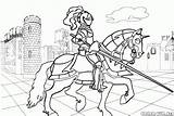 Cavaliere Colorare Cavallo sketch template