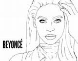 Coloring Beyonce Beyoncé Coloringcrew Pages sketch template