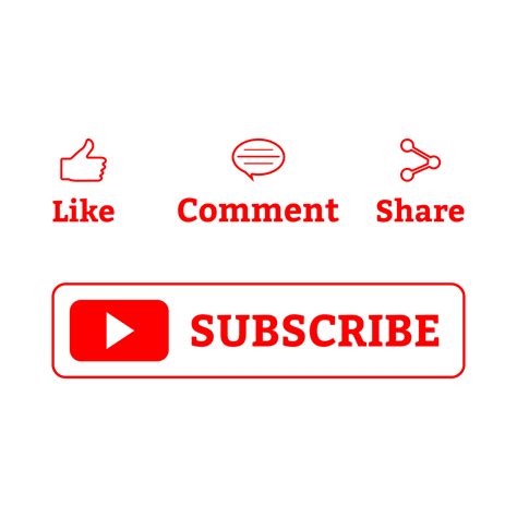 red subscribe button png image   comment  share icons