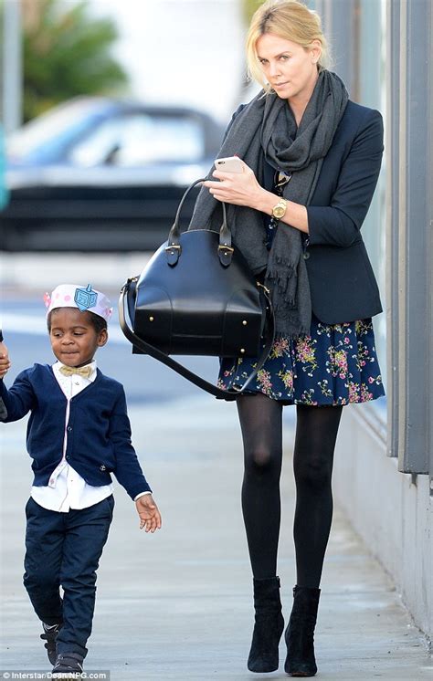 Charlize Theron S Son Dons A Paper Crown With Mum And