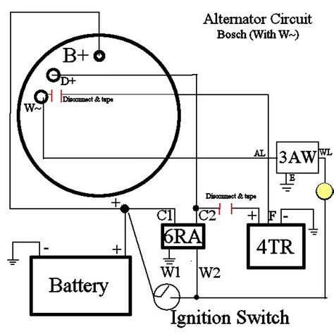 zoya circuit bosch  wire alternator wiring diagram