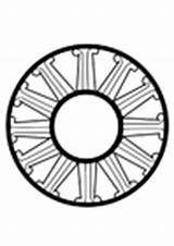 Dharma Wheel Coloring sketch template