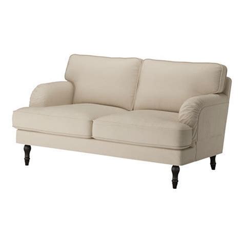 ikea stocksund  seat loveseat sofa slipcover cover nolhaga light beige