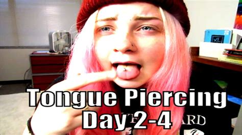 talking again tongue piercing day 2 through 4 youtube