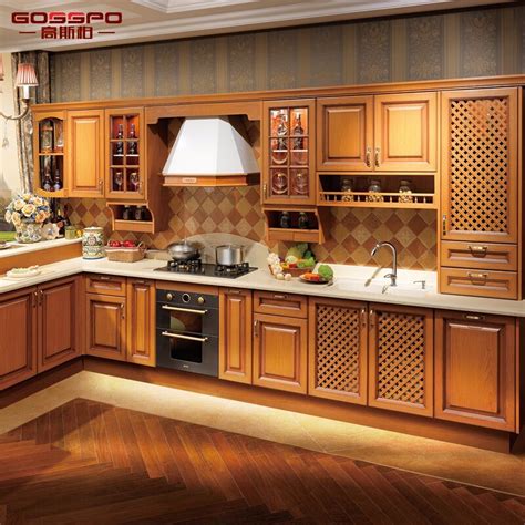 china holistic kitchen furniture design solid teak wood