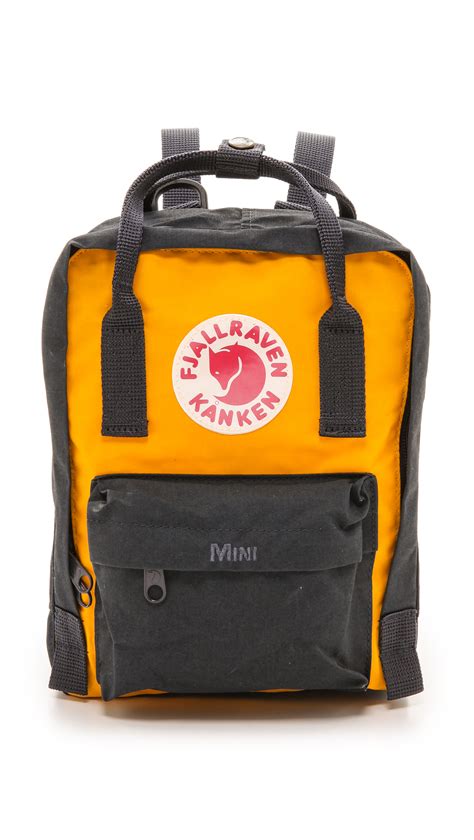 lyst fjallraven kanken mini backpack navywarm yellow  yellow