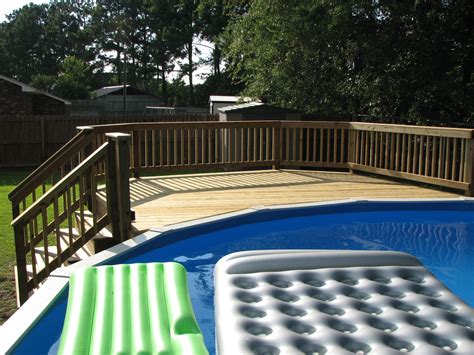 Fastiggi Pool Landscaping Wood Pool Deck Above Ground Pool Decks