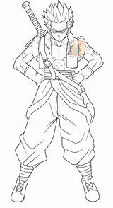 Xeno Gotenks Lineart Facudibuja Goku Dbz sketch template