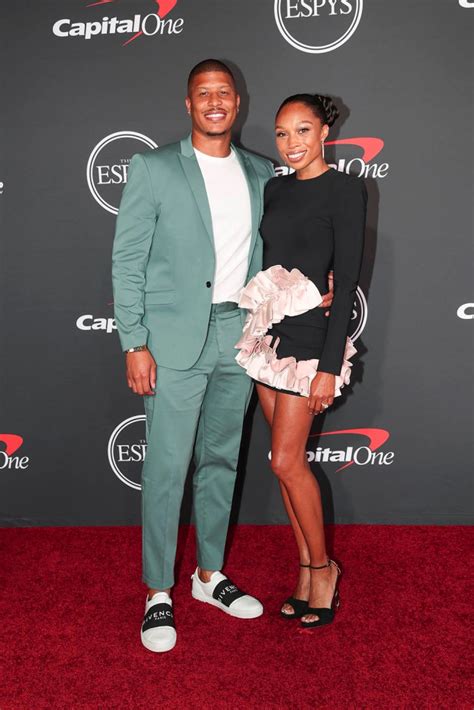 Allyson Felix Upgrades Minidress With Gold Wrapped Heels At Espys