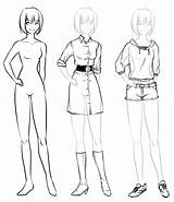 Body Anime Drawing Girl Draw Girls Getdrawings sketch template