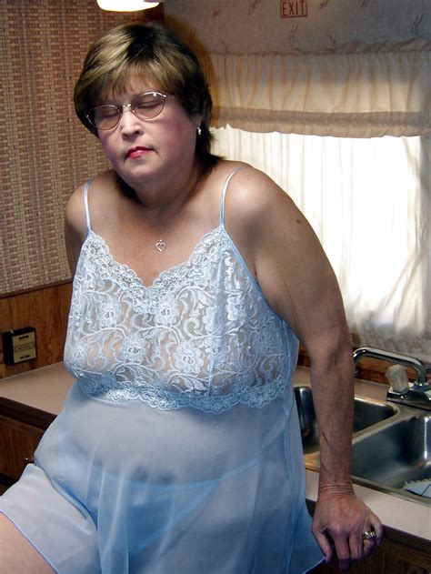 Mature Bbw In Sheer Blue Nightgown 10 Pics Xhamster
