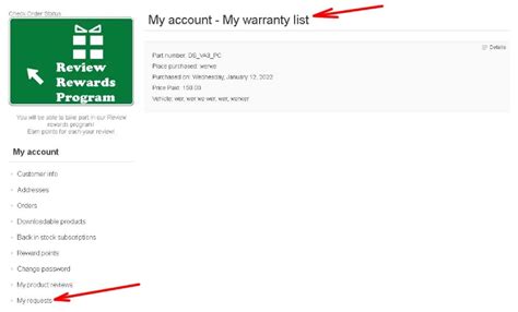 warranty registration form nopcommerce themes templates extensions plugins