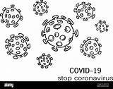 Coronavirus Outline Medicinal Virion Strain Isolated Ncov Human Health Background Vector Drawing Alamy sketch template