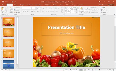 vegetables powerpoint template