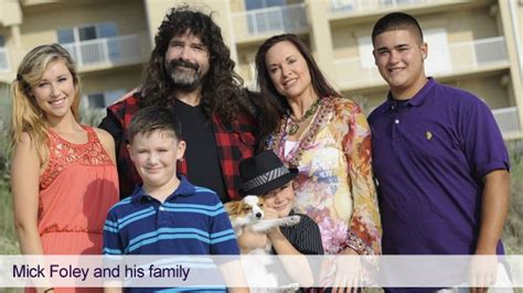 mick foley his wife colette daughter noelle and his sons dewey michael and hughie mick foley