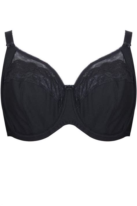 soutien gorge noir coton à armatures avec bords en dentelle