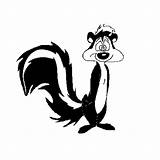 Skunk Mofeta Moufette Skunks Looney Pepe Tunes Pew Getdrawings sketch template