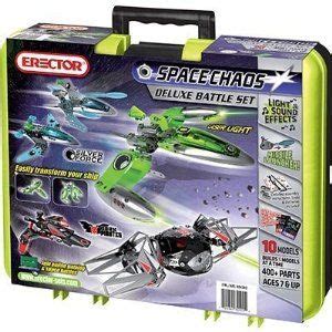 erector space chaos deluxe battle set  erector  light sound effects detailed