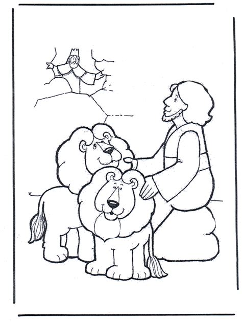 daniel   lions den coloring page printable thekidsworksheet