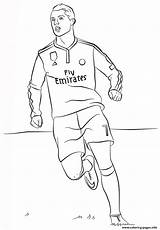 Ronaldo Coloring Cup Football Cristiano Pages Printable Print sketch template