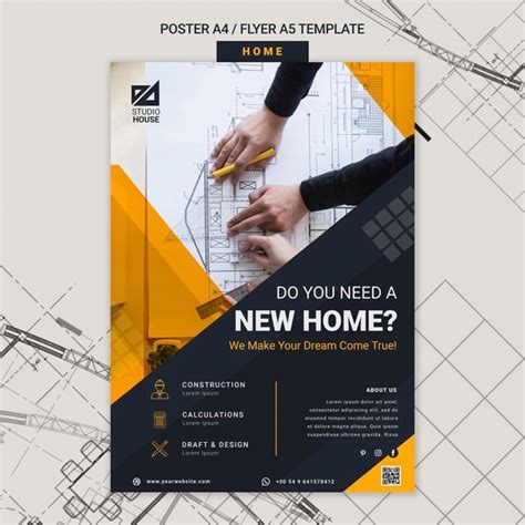psd building   home print template