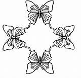 Butterfly Coloring Pages Circle Return Activities sketch template