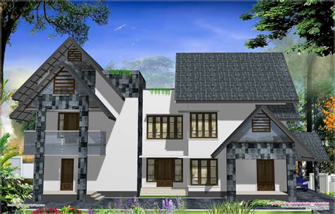 eco friendly houses western style home design  kerala