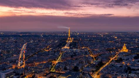 paris aerial view  eiffel tower print  nico babot landscape photography